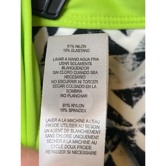 Go Gossip Women's Black White Contrast-Trim Swim Shorts w Drawstring, XL - Picture 6 of 14